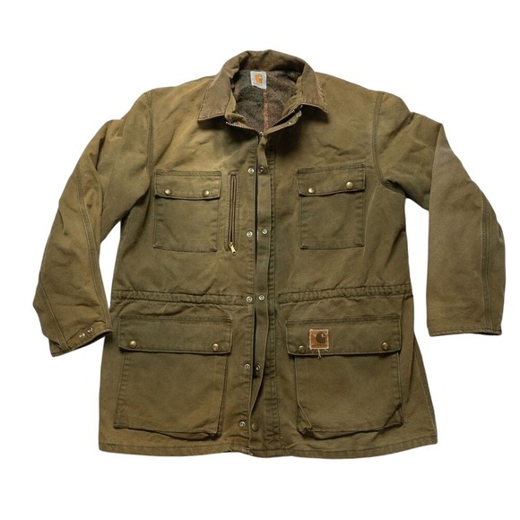 Carhartt Other - Vintage Carhartt Blanket Lined Duck Canvas Field Coat Jacket USA 90s Olive, XL